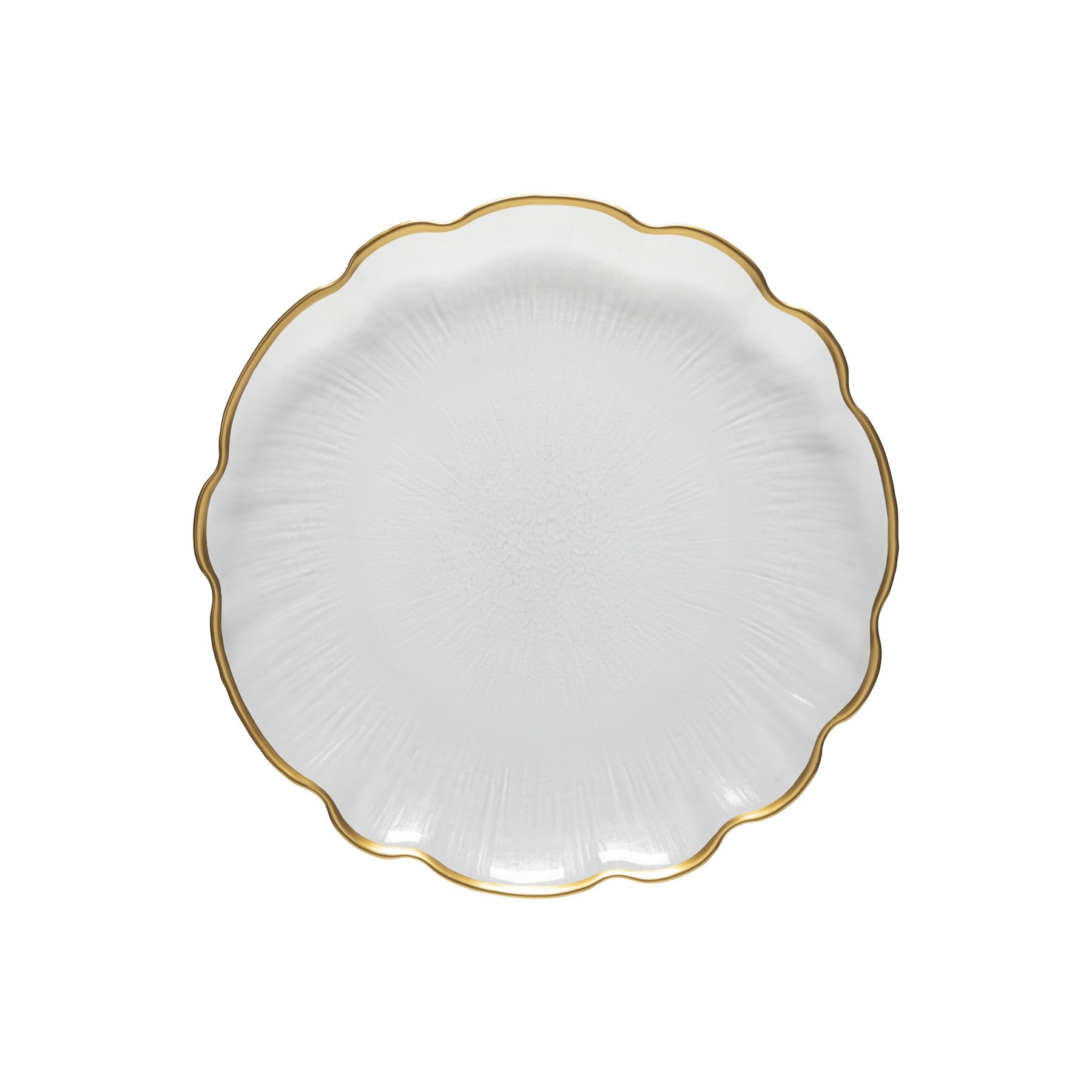Francesca Scallop Glass Dinner Plate