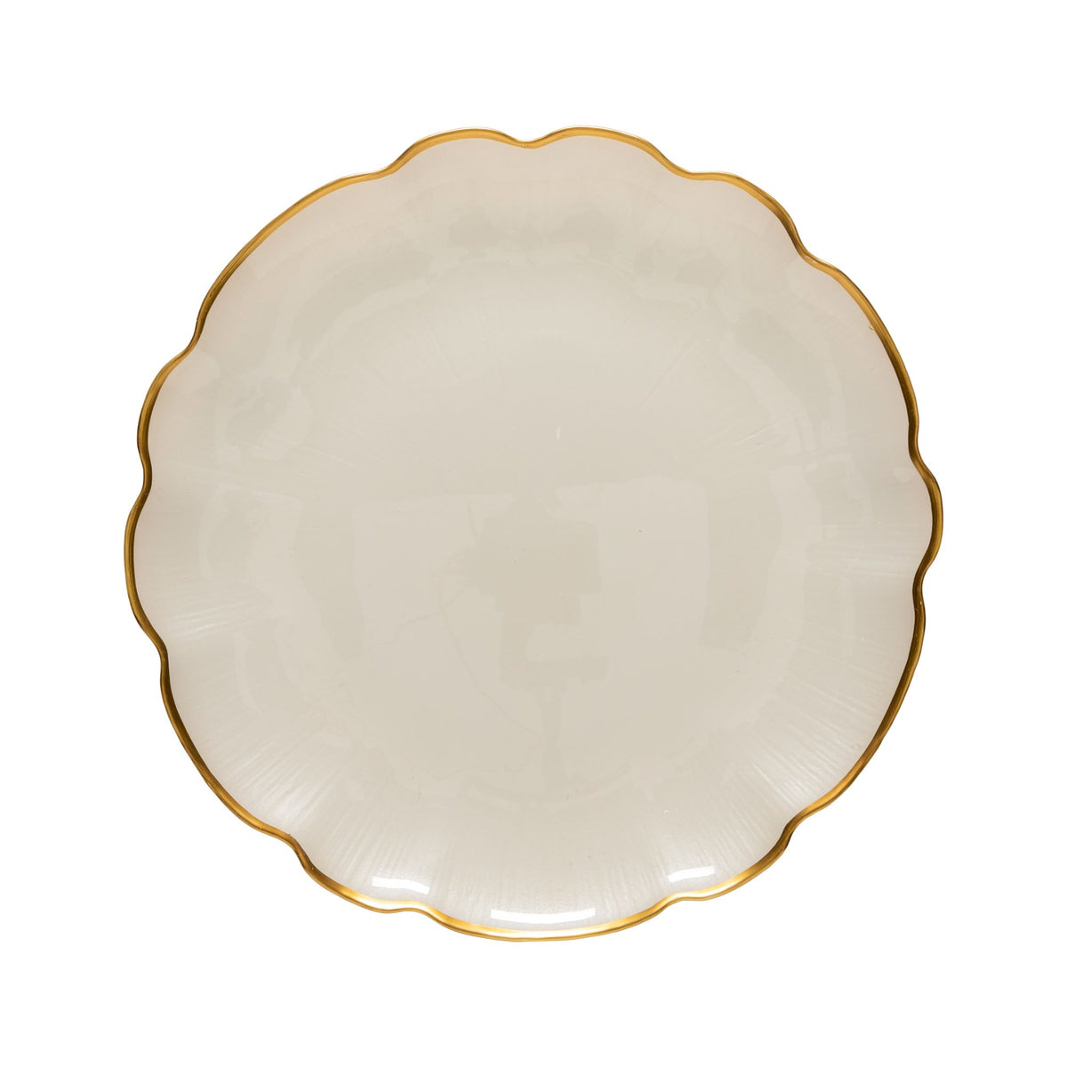 Francesca Scallop Glass Charger Plate