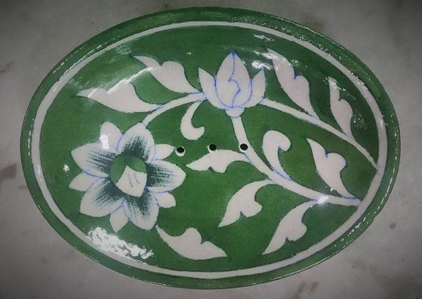 Garden Green Round Soap Dish Bath Natural Habitat