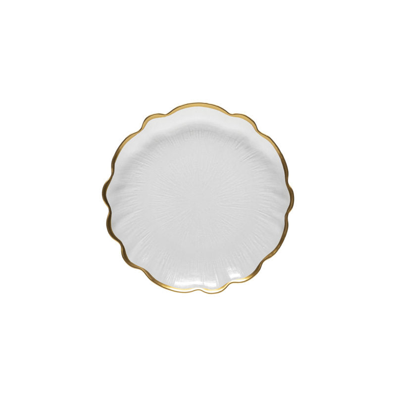 Francesca Scallop Glass Salad Plate