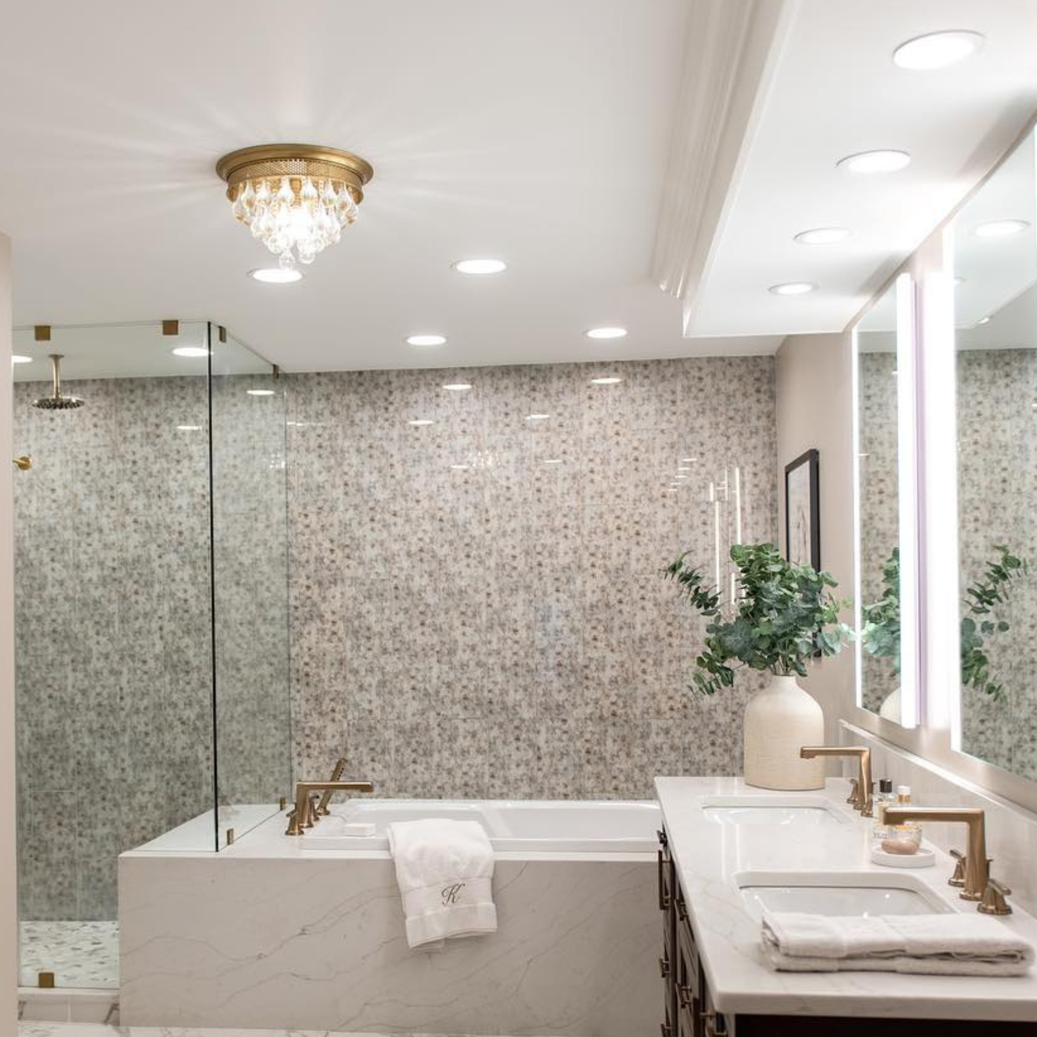 Worthing Brass Flush Mount