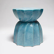 Bea Stool Furniture Made Goods 16"D X 17"H Soft Blue