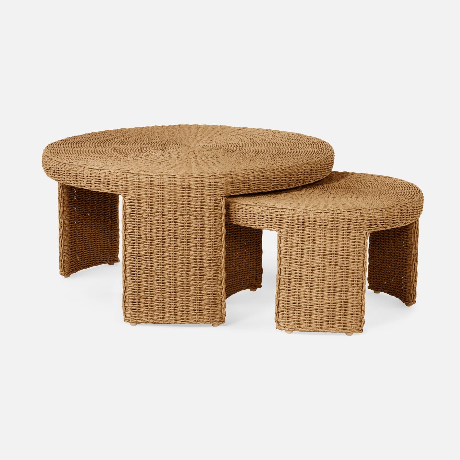 Leroux Coffee Table Furniture Made Goods Natural 38"D X 18"H / 26"D X 15"H