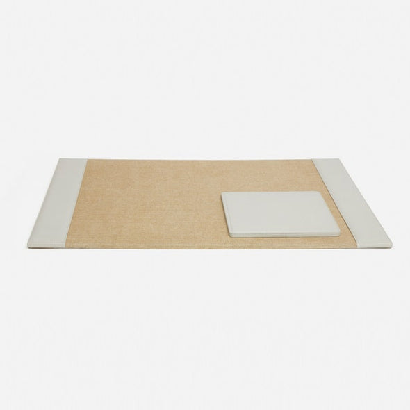 Asby Leather Desk Blotter & Square Mouse Pad