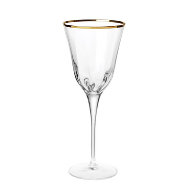 Optical Gold White Wine Glass