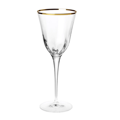 Optical Gold Red Wine Glass