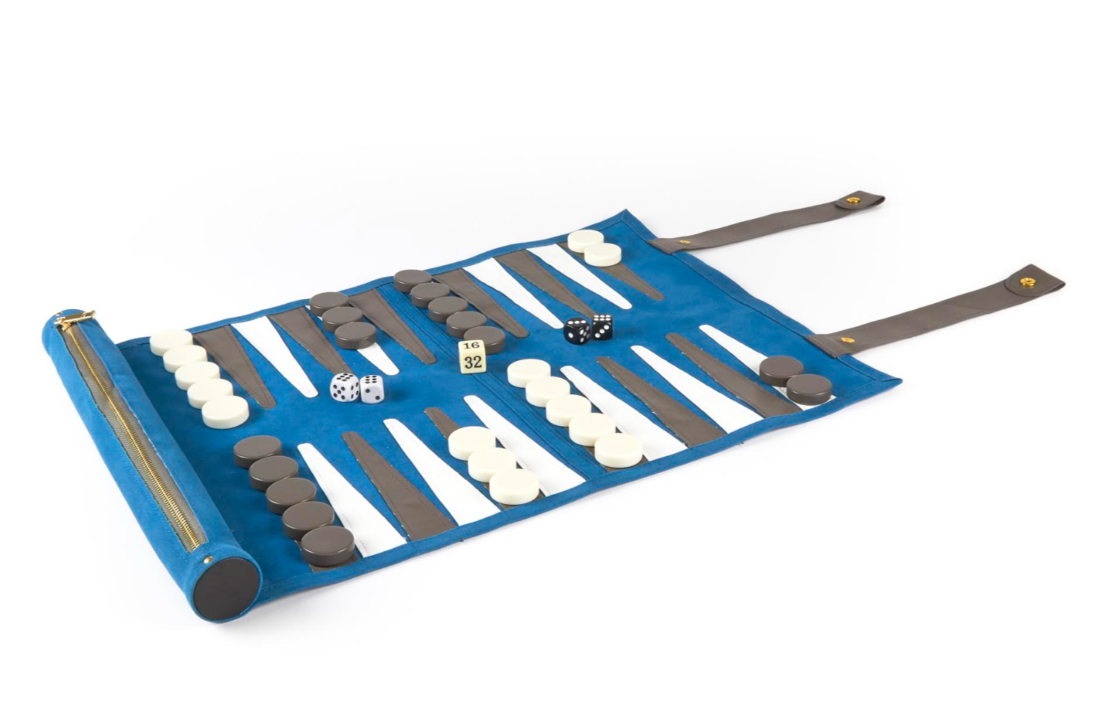 Rolled Backgammon Set Games/Puzzles Tizo Blue