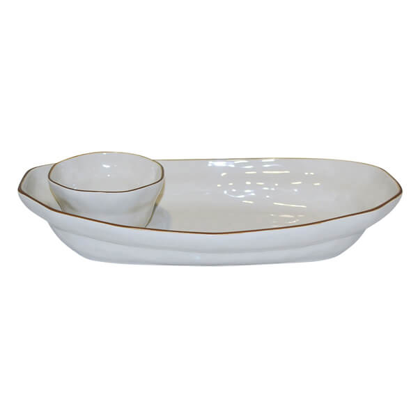 Cantaria Chip & Dip Tabletop Skyros White