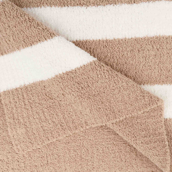 Ultra Soft Two Strip Throw Blanket