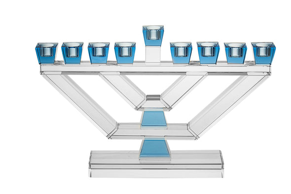 Blue Crystal Menorah