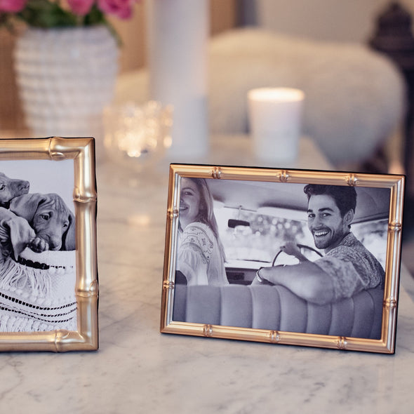 Bamboo Matte Gold Photo Frame