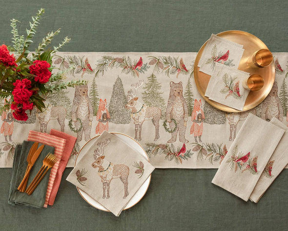 Christmas Cheer Reindeer Dinner Napkin