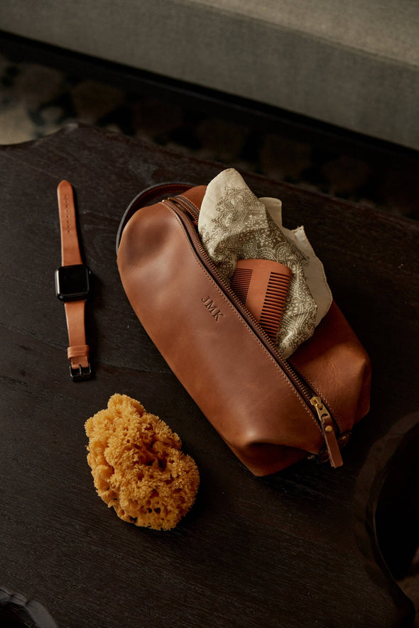 Handcrafted Leather Dopp Kit