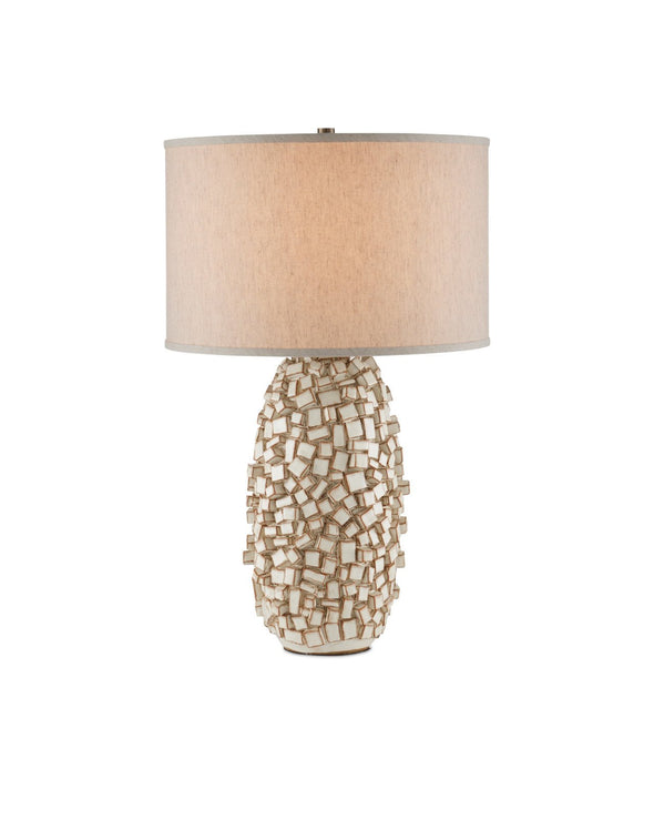 Sugar Cube Ivory Table Lamp