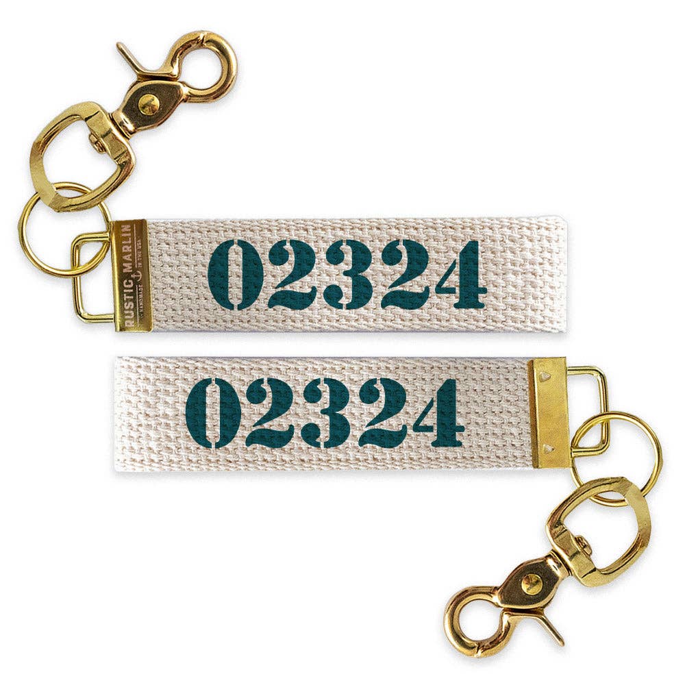 Zip Code Keychain: Black