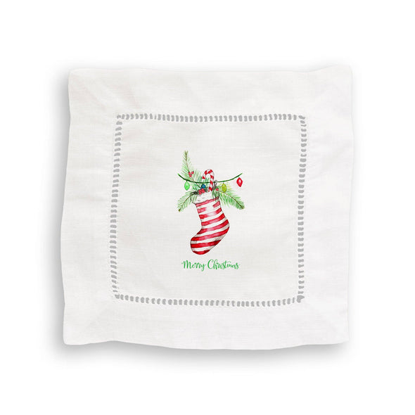 Stocking with Merry Christmas Guest Towel