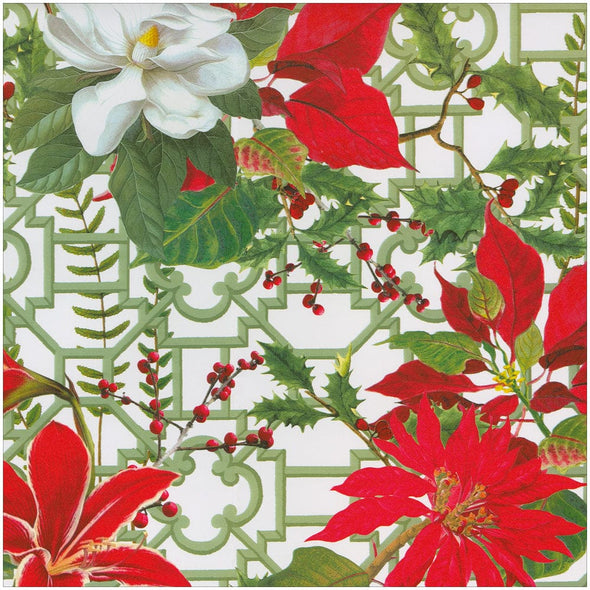 Christmas Garden White Gift Wrap