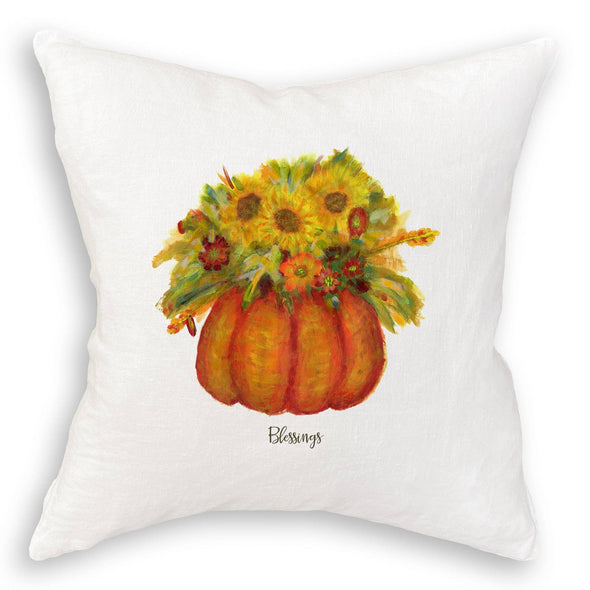 Pumpkin with Fall Flowers Guest Towel