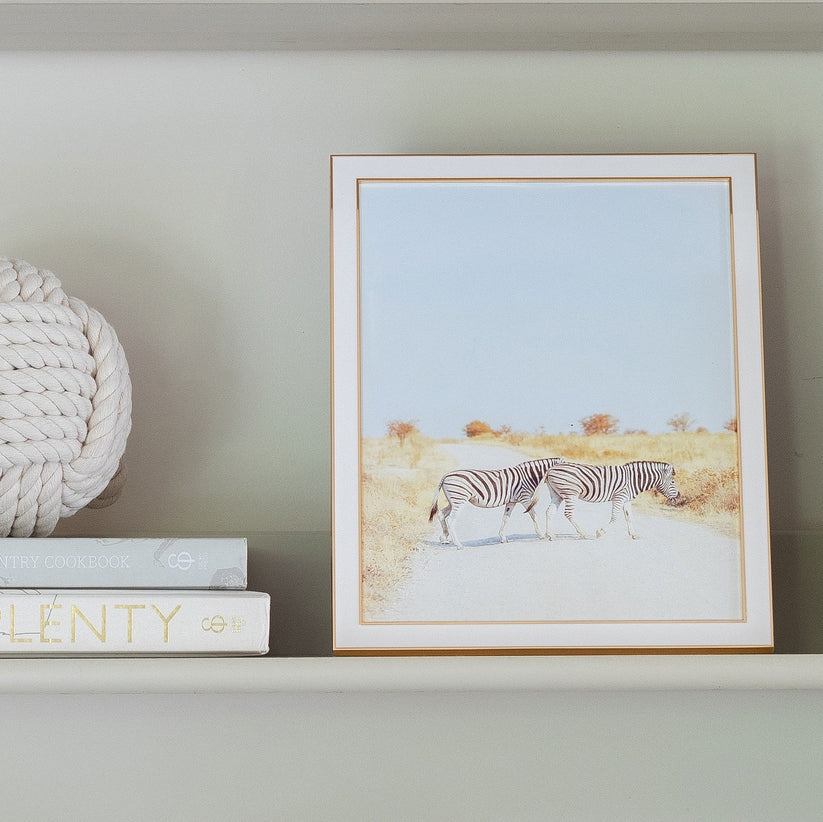White & Gold Enamel Picture Frame Picture Frames Addison Ross   
