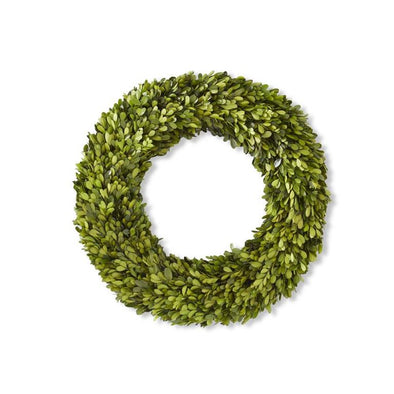 Round Preserved Natural Boxwood Wreath