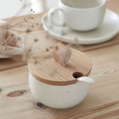 Pacifica Sugar Bowl with Wood Lid Tabletop Casafina   