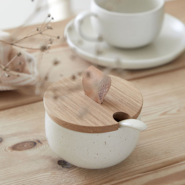 Pacifica Sugar Bowl with Wood Lid Tabletop Casafina   