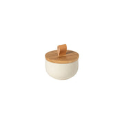 Pacifica Salt Cellar with Wood Lid Tabletop Casafina 3.75" Vanilla 