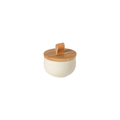 Pacifica Salt Cellar with Wood Lid Tabletop Casafina 3.75" Vanilla 