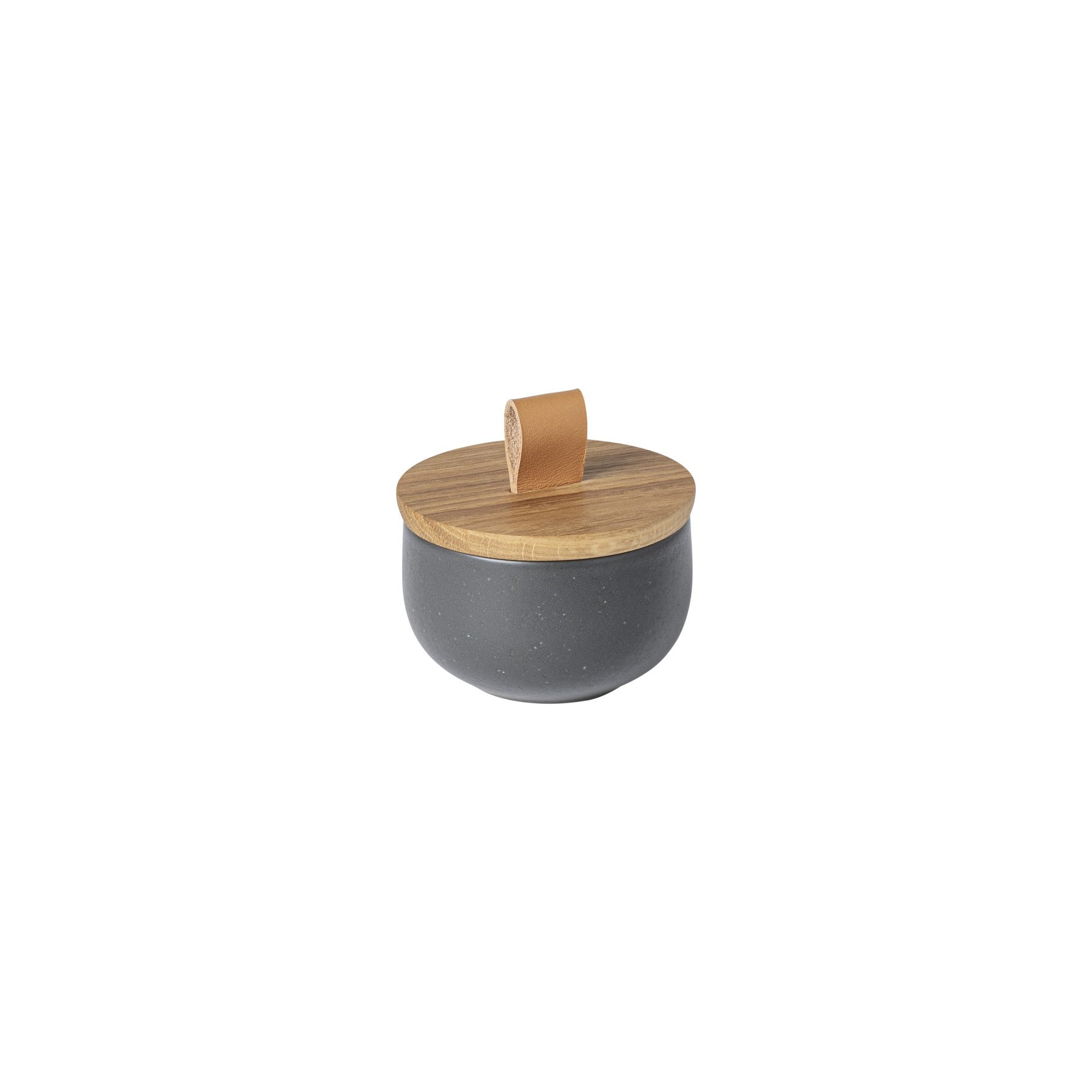 Pacifica Salt Cellar with Wood Lid Tabletop Casafina 3.75" Seed Grey 