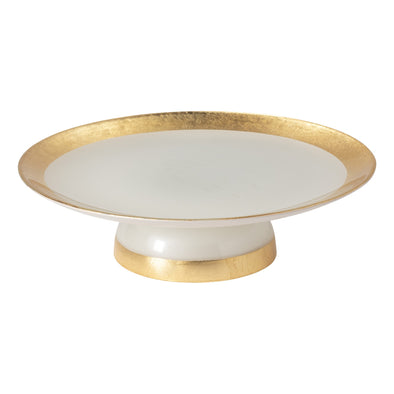 Camilla Gold Band Glass Footed Plate