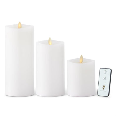 White Wax Luminara Tall Indoor Pillar Candle