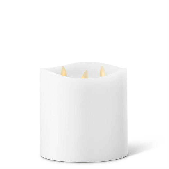 White Wax 3 Flame Indoor Pillar