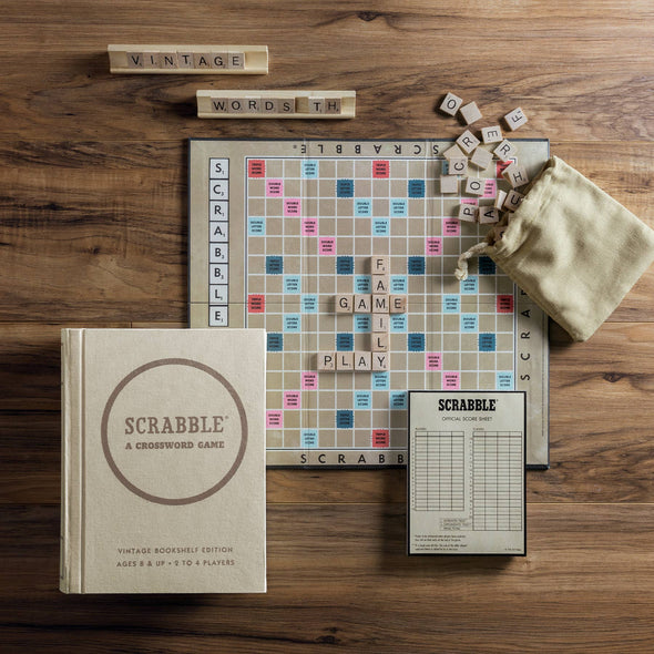 Vintage Scrabble Bookshelf Edition