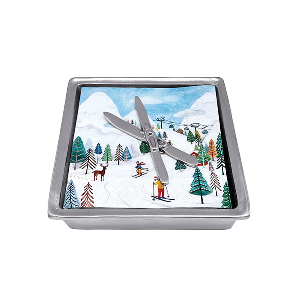 Crossed Skis Signature Napkin Box Set