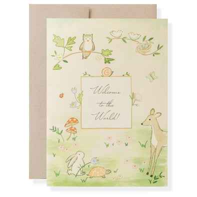 Woodland Baby Greeting Card