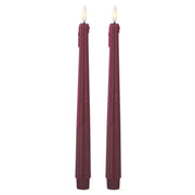 Burgundy LED Drip Taper Candles