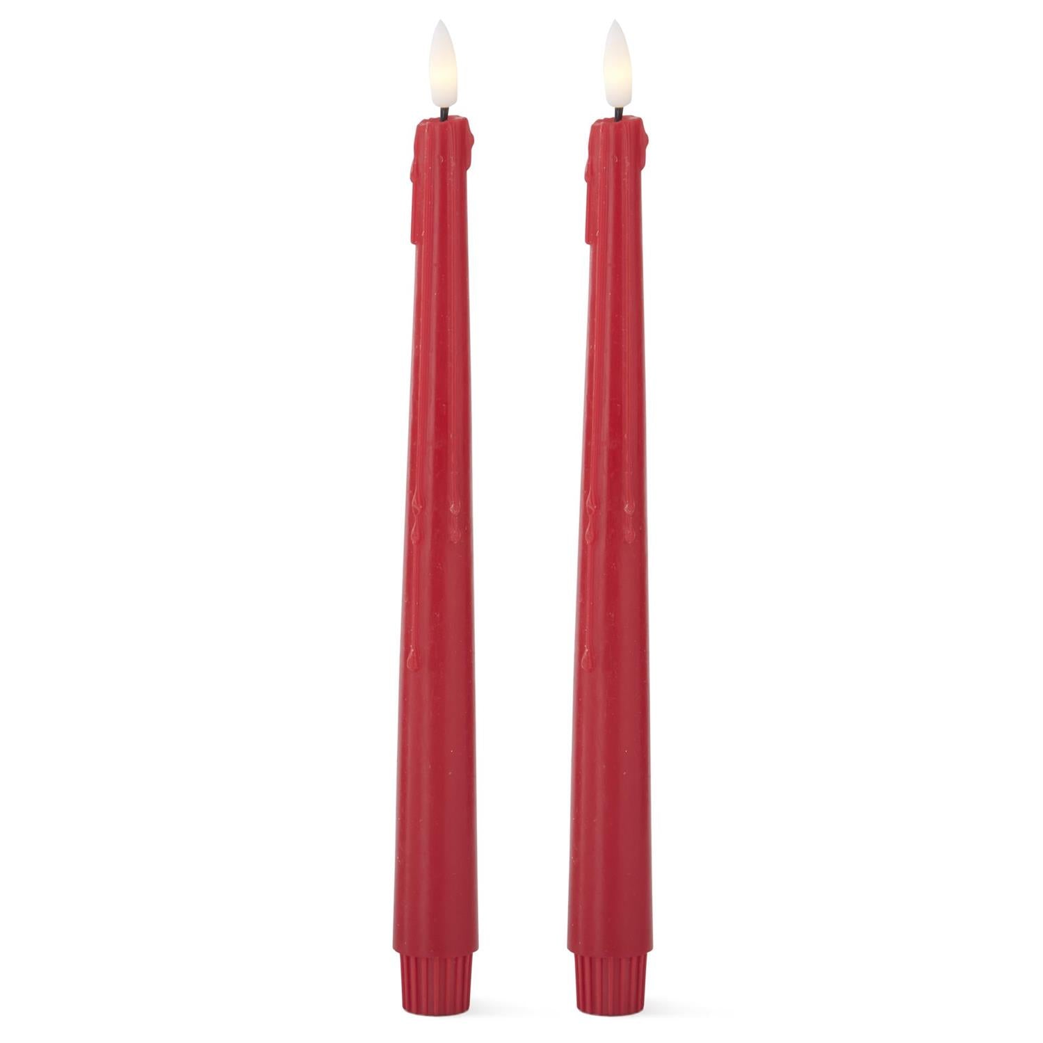 Red LED Drip Taper Candles