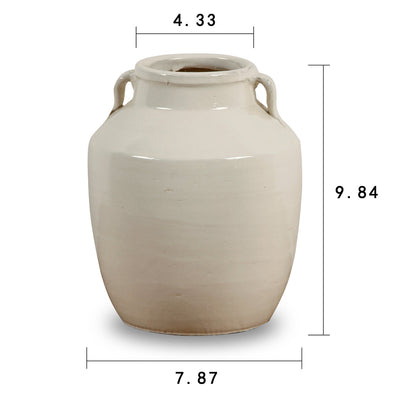 White Vase with Two Handles