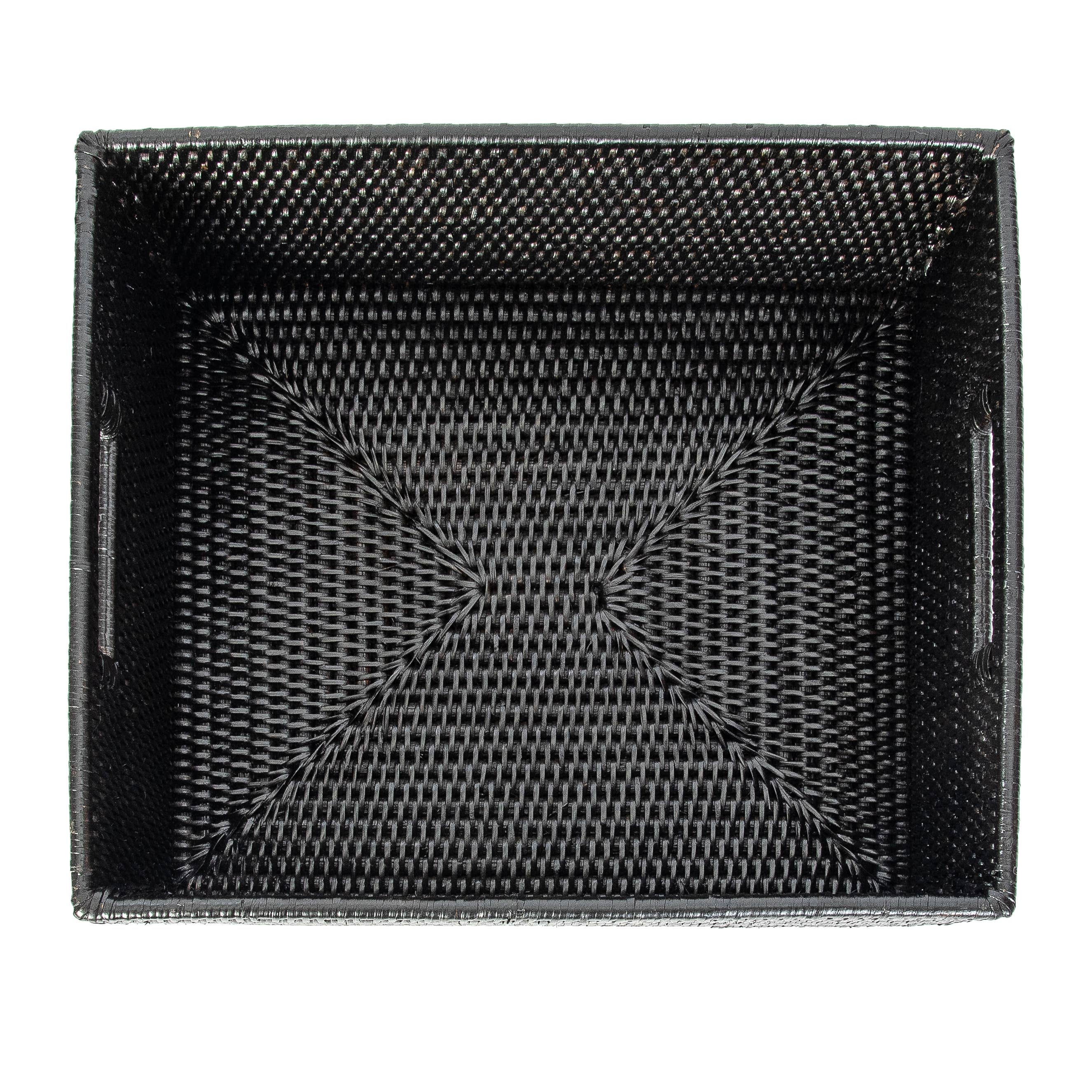 Artifacts Rattan™ Rectangular Basket with Cutout Handles: Honey Brown