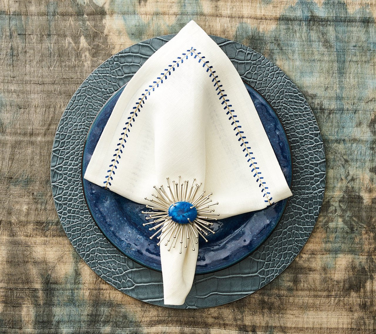 Croco Placemat in Cadet