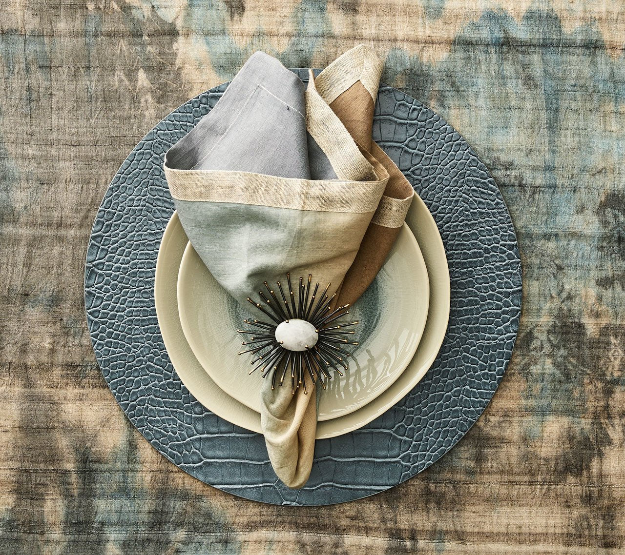 Croco Placemat in Cadet