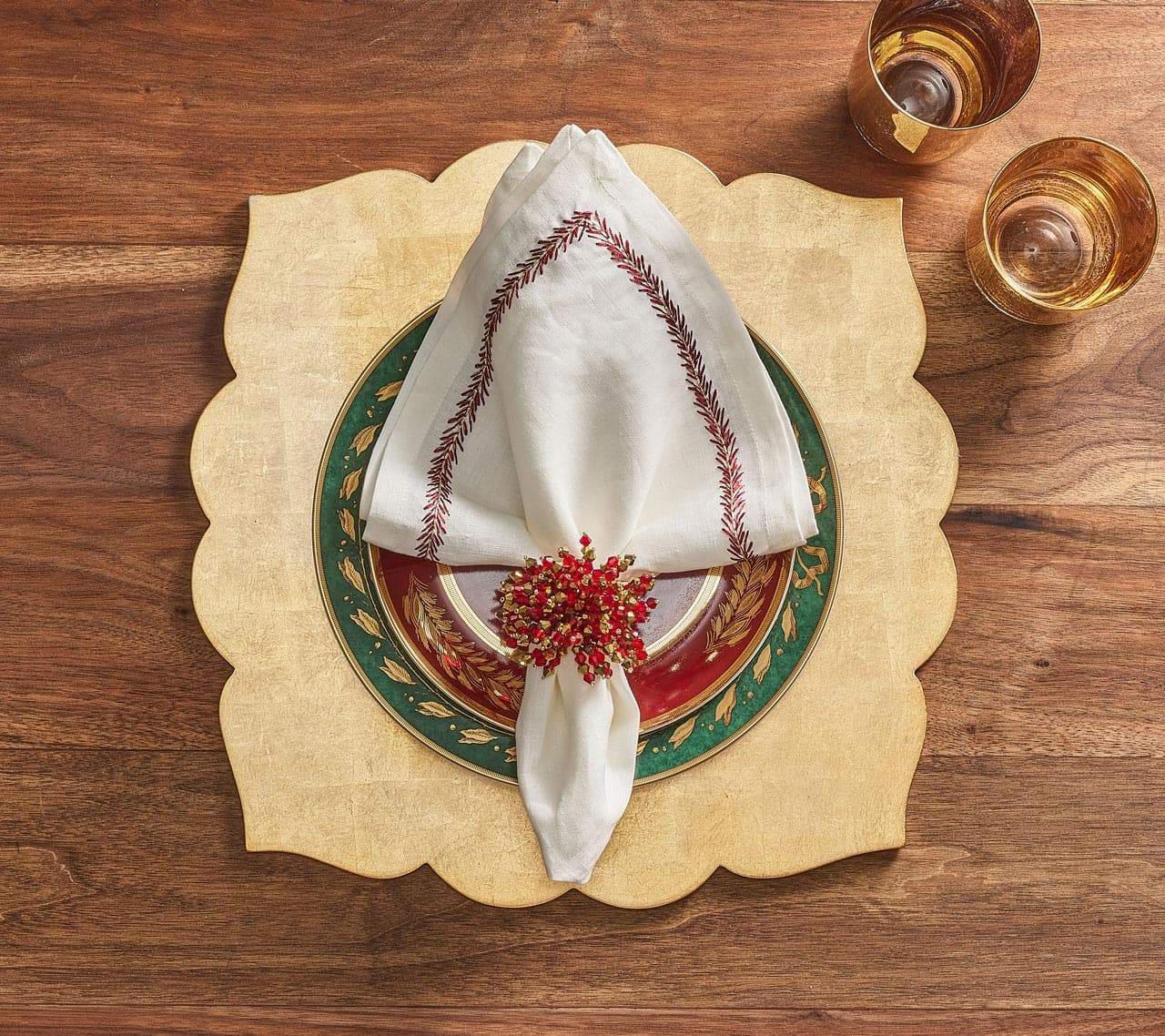 Fez Placemat in Champagne - Kim Seybert, Inc.