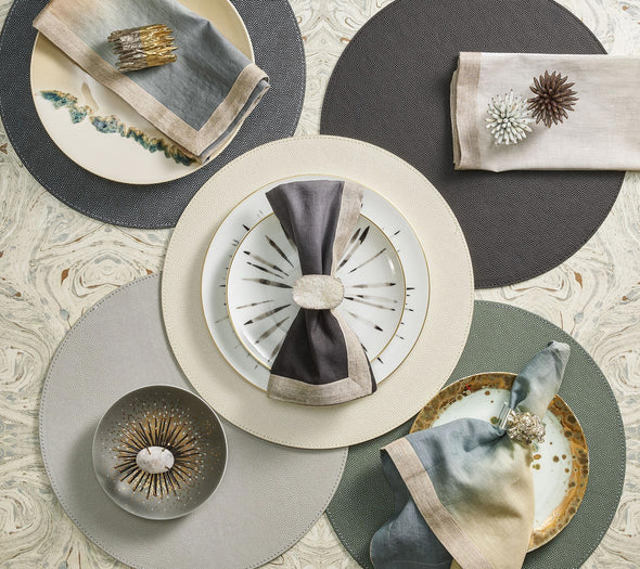 Shagreen Placemat in Black - Kim Seybert, Inc.