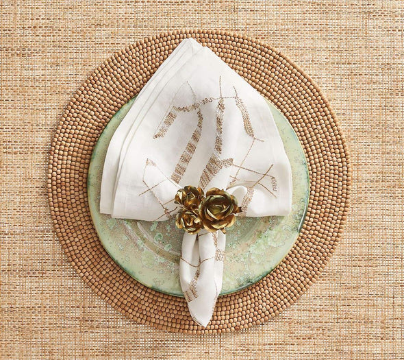 Wood Round Placemat in Natural - Kim Seybert, Inc.
