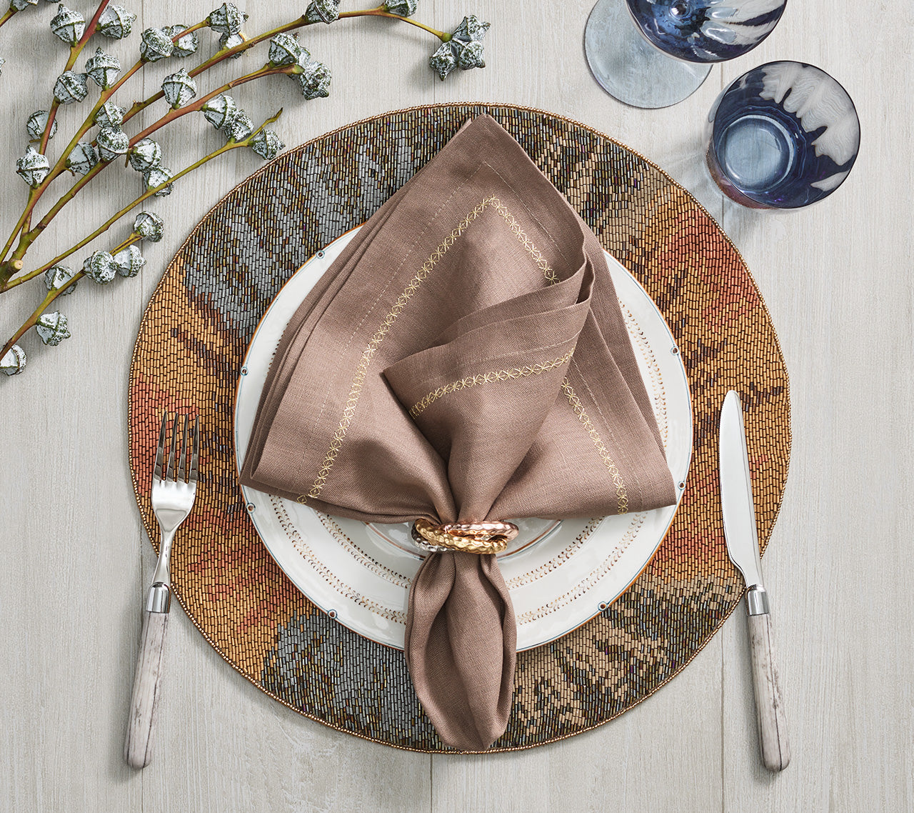 Classic Napkin in Earth Tones