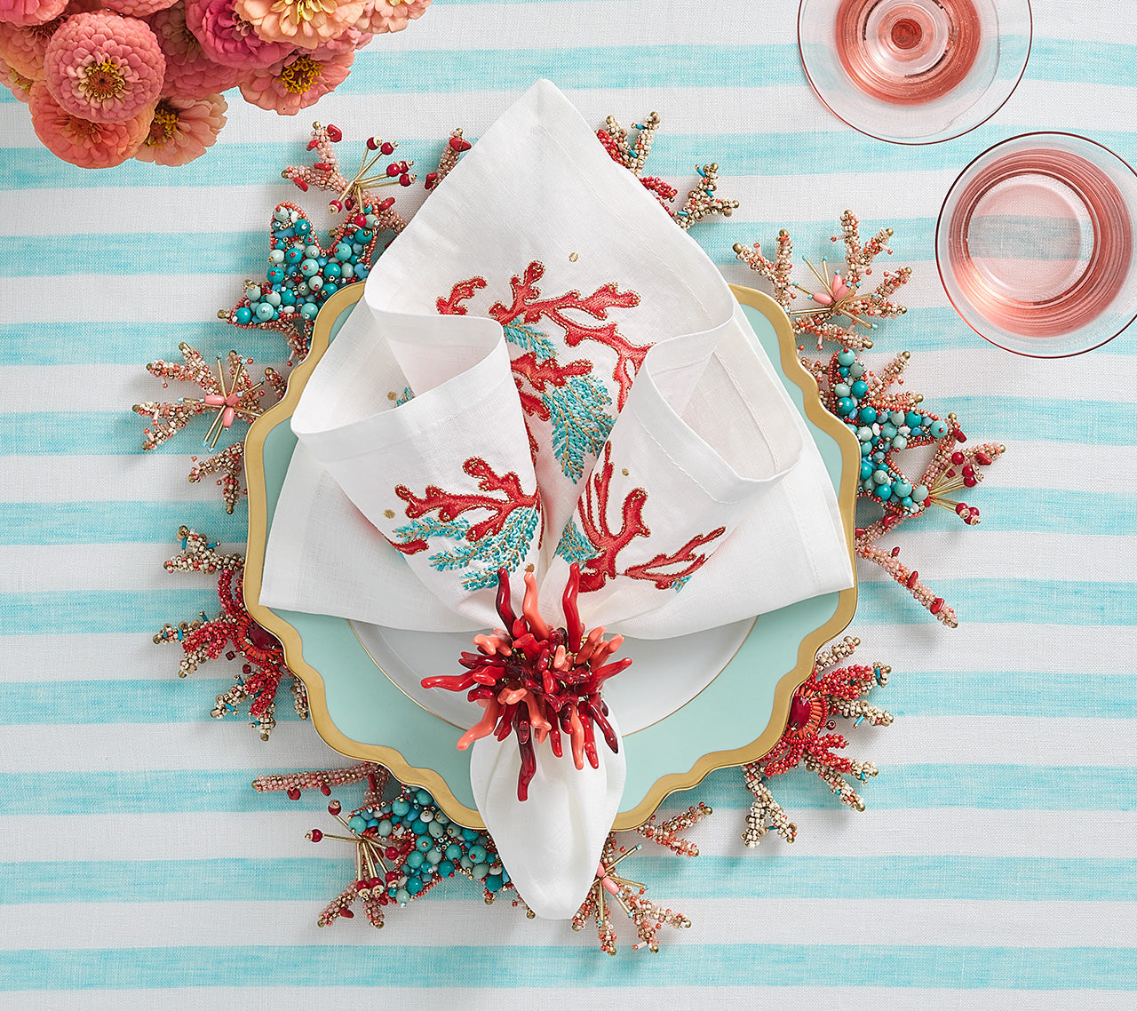 Coral Spray Napkin