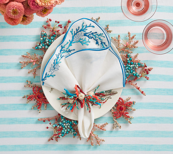 Coral Spray Napkin Ring