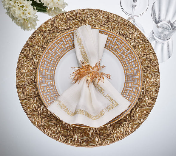 Gilded Leaves Napkin Ring