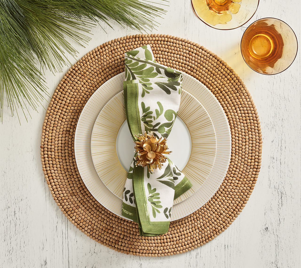 Wood Round Placemat