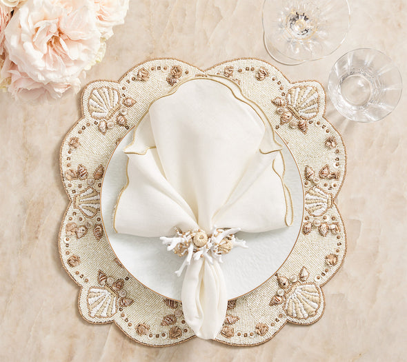Coral Spray Napkin Ring